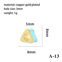 1 Piece Diameter 6 Mm Diameter 8mm Copper 18K Gold Plated Triangle Pentagram Heart Shape Polished Beads Chain sku image 14
