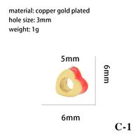 1 Piece Diameter 6 Mm Diameter 8mm Copper 18K Gold Plated Triangle Pentagram Heart Shape Polished Beads Chain sku image 25