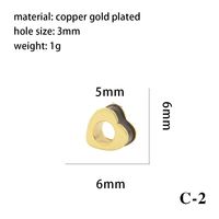 1 Piece Diameter 6 Mm Diameter 8mm Copper 18K Gold Plated Triangle Pentagram Heart Shape Polished Beads Chain sku image 26