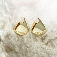 1 Pair IG Style Nordic Style Simple Style Irregular Geometric Polishing Metal Copper Copper Alloy 18K Gold Plated Gold Plated Ear Studs main image 4