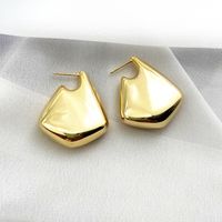 1 Pair IG Style Nordic Style Simple Style Irregular Geometric Polishing Metal Copper Copper Alloy 18K Gold Plated Gold Plated Ear Studs main image 3