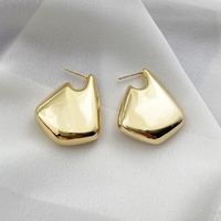 1 Pair IG Style Nordic Style Simple Style Irregular Geometric Polishing Metal Copper Copper Alloy 18K Gold Plated Gold Plated Ear Studs main image 5