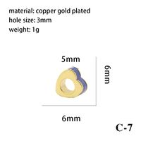1 Piece Diameter 6 Mm Diameter 8mm Copper 18K Gold Plated Triangle Pentagram Heart Shape Polished Beads Chain sku image 30