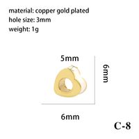1 Piece Diameter 6 Mm Diameter 8mm Copper 18K Gold Plated Triangle Pentagram Heart Shape Polished Beads Chain sku image 31