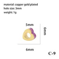 1 Piece Diameter 6 Mm Diameter 8mm Copper 18K Gold Plated Triangle Pentagram Heart Shape Polished Beads Chain sku image 32
