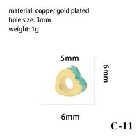 1 Piece Diameter 6 Mm Diameter 8mm Copper 18K Gold Plated Triangle Pentagram Heart Shape Polished Beads Chain sku image 34