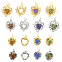 1 Piece Copper Artificial Crystal 18K Gold Plated Heart Shape Polished Pendant Chain main image 9