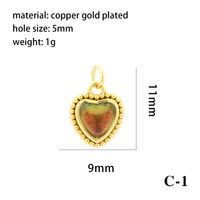1 Piece Copper Artificial Crystal 18K Gold Plated Heart Shape Polished Pendant Chain main image 3