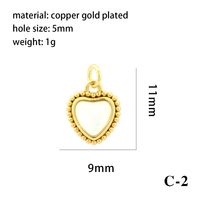 1 Piece Copper Artificial Crystal 18K Gold Plated Heart Shape Polished Pendant Chain sku image 4