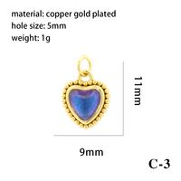1 Piece Copper Artificial Crystal 18K Gold Plated Heart Shape Polished Pendant Chain sku image 5