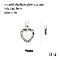 1 Piece Copper Artificial Crystal 18K Gold Plated Heart Shape Polished Pendant Chain sku image 8