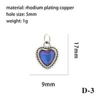 1 Piece Copper Artificial Crystal 18K Gold Plated Heart Shape Polished Pendant Chain sku image 9