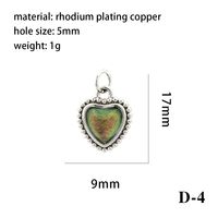 1 Piece Copper Artificial Crystal 18K Gold Plated Heart Shape Polished Pendant Chain sku image 10