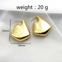 1 Pair IG Style Nordic Style Simple Style Irregular Geometric Polishing Metal Copper Copper Alloy 18K Gold Plated Gold Plated Ear Studs main image 2