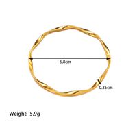 Vacation Simple Style Streetwear Geometric 304 Stainless Steel 18K Gold Plated Bangle In Bulk sku image 2