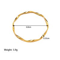 Vacaciones Estilo Simple Ropa De Calle Geométrico Acero Inoxidable 304 Chapados en oro de 18k Brazalete Al Mayoreo sku image 2