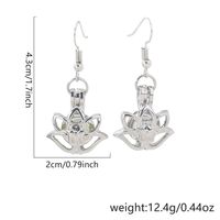 1 Pair IG Style Retro Lotus Elephant Frog Luminous Inlay Zinc Alloy Resin Drop Earrings main image 2