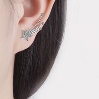 1 Pair Fairy Style Elegant Lady Star Inlay Copper Zircon Ear Studs main image 3
