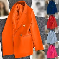 Women's Long Sleeve Blazers Pocket Simple Style Solid Color main image 1