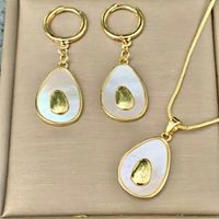 Copper Simple Style Classic Style Inlay Animal Fruit Crystal Earrings Necklace Jewelry Set sku image 6