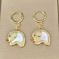 Copper Simple Style Classic Style Inlay Animal Fruit Crystal Earrings Necklace Jewelry Set sku image 8