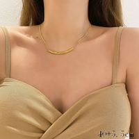 Wholesale Jewelry Elegant Basic Lady Geometric Solid Color Alloy Titanium Steel Plating Necklace main image 2