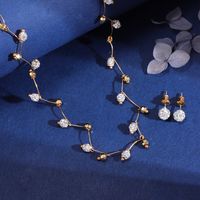 Elegant Lady Classic Style Geometric 18K Gold Plated Copper Alloy Copper Wholesale Earrings Necklace main image 4
