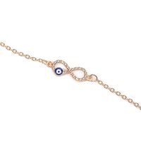 Vintage Style Simple Style Classic Style Number Eye Alloy Plating K Gold Plated Women's Anklet sku image 1