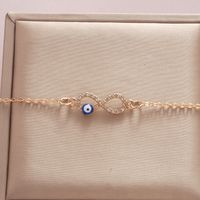Vintage Style Simple Style Classic Style Number Eye Alloy Plating K Gold Plated Women's Anklet main image 4