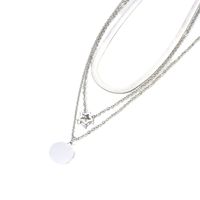 Wholesale Jewelry IG Style Elegant Round Star Alloy Three Layer Necklace main image 3