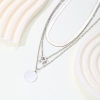 Wholesale Jewelry IG Style Elegant Round Star Alloy Three Layer Necklace main image 4