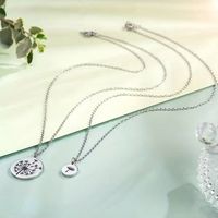 304 Stainless Steel Basic Modern Style Classic Style Round Dandelion Pendant Necklace main image 5
