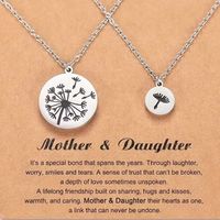 304 Stainless Steel Basic Modern Style Classic Style Round Dandelion Pendant Necklace main image 1