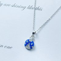 Sterling Silver Gold Plated Basic Simple Style Classic Style Plating Inlay Star Beetles Artificial Crystal Pendant Necklace main image 4