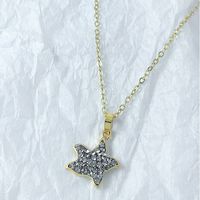 Argent Sterling Plaqué Or De Base Style Simple Style Classique Placage Incruster Star Coléoptères Cristal Artificiel Pendentif main image 1