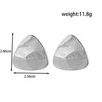 1 Pair IG Style French Style Simple Style Triangle Geometric Round 304 Stainless Steel Ear Studs sku image 2