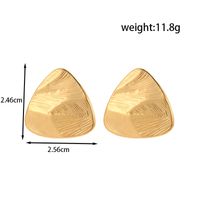 1 Pair IG Style French Style Simple Style Triangle Geometric Round 304 Stainless Steel Ear Studs main image 2