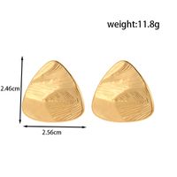 1 Pair IG Style French Style Simple Style Triangle Geometric Round 304 Stainless Steel Ear Studs sku image 1