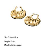 1 Pair Casual Ethnic Style Human Face Lock Chain Laser Carving Metal Copper Brass Drop Earrings sku image 2