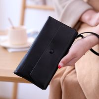 Women's Solid Color Pu Leather Zipper Wallets sku image 24