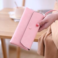 Women's Solid Color Pu Leather Zipper Wallets sku image 26