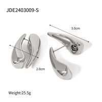 1 Pair IG Style Simple Style Water Droplets 316 Stainless Steel  18K Gold Plated Ear Studs sku image 1