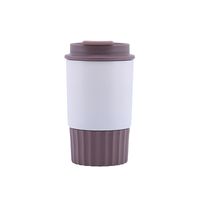 Elegant Solid Color Stainless Steel Silica Gel Thermos Cup sku image 1