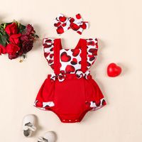 Cute Heart Shape Polyester Jumpsuits sku image 1