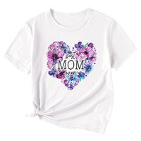 Simple Style Letter Heart Shape Flower Polyester T-shirts & Blouses main image 5