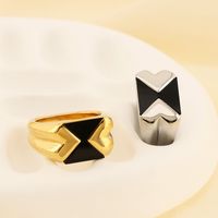 Basic Simple Style Classic Style Triangle Round 304 Stainless Steel 18K Gold Plated Rings In Bulk main image 6
