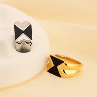 Basic Simple Style Classic Style Triangle Round 304 Stainless Steel 18K Gold Plated Rings In Bulk main image 7