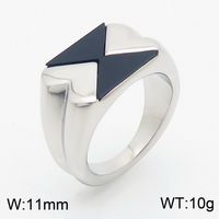 Basic Simple Style Classic Style Triangle Round 304 Stainless Steel 18K Gold Plated Rings In Bulk main image 2