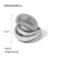 IG Style Simple Style Water Droplets 304 Stainless Steel 18K Gold Plated Rings In Bulk sku image 1