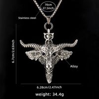 Wholesale Jewelry Exaggerated Punk Commute Cattle 201 Stainless Steel Zinc Alloy Pendant Necklace sku image 1